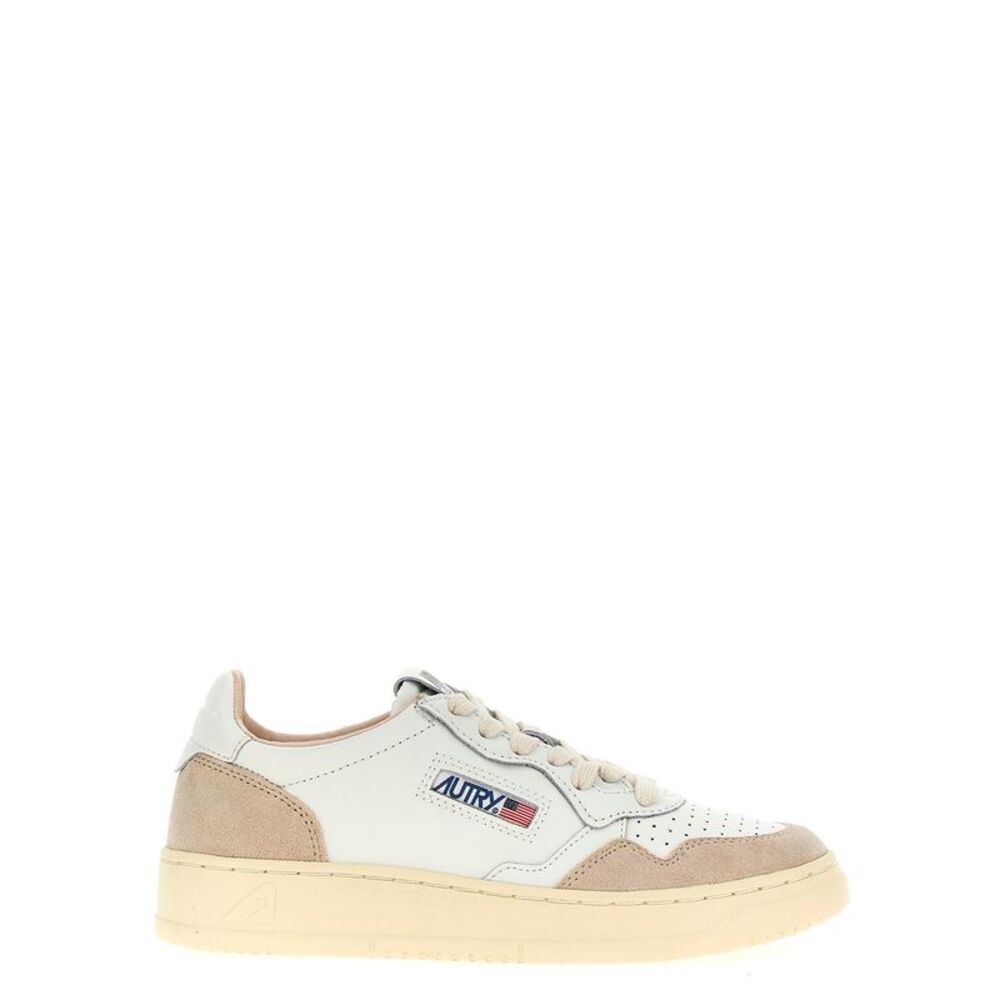 Autry Beige Cowhide Low Top Women's Sneakers